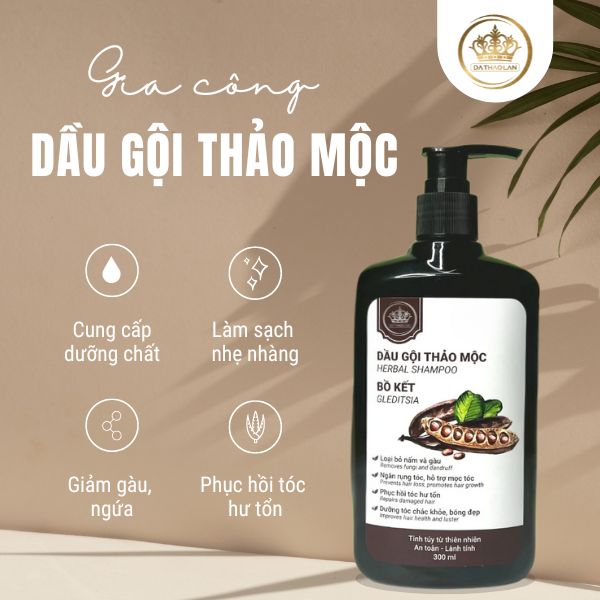 Gia công dầu gội đầu thảo mộc – Gia công mỹ phẩm tóc độc quyền