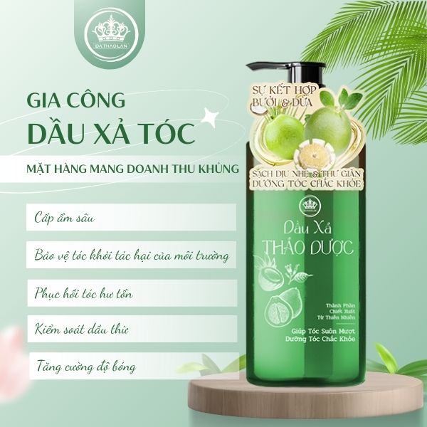 Gia công dầu xả – Bí quyết giúp tóc óng ả, mượt mà