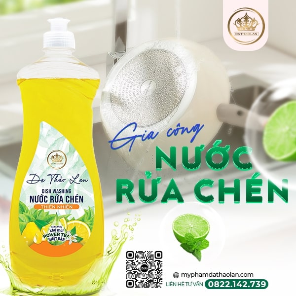 Gia công nước rửa chén hương thiên nhiên trọn gói