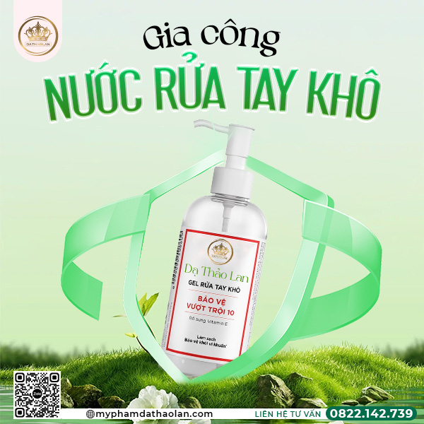 Gia công nước rửa tay khô kháng khuẩn tại TPHCM