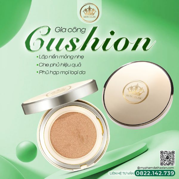 Gia công phấn nước Cushion độc quyền – Nhận gia công phấn nước Cushion tại TPHCM