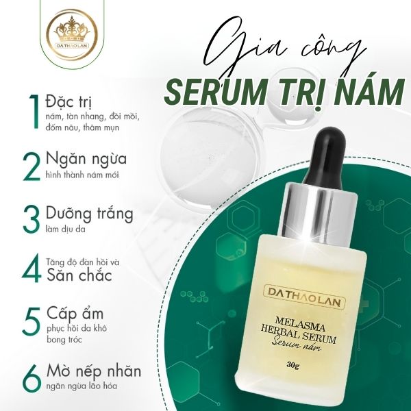 Gia công serum trị nám tận gốc, lấy lại làn da sáng mịn không tì vết