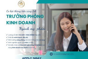 TUYỂN DỤNG TRƯỞNG PHÒNG KINH DOANH