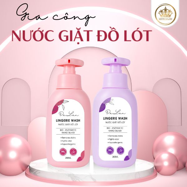 Gia công nước giặt đồ lót cao cấp: Mềm vải, kháng khuẩn